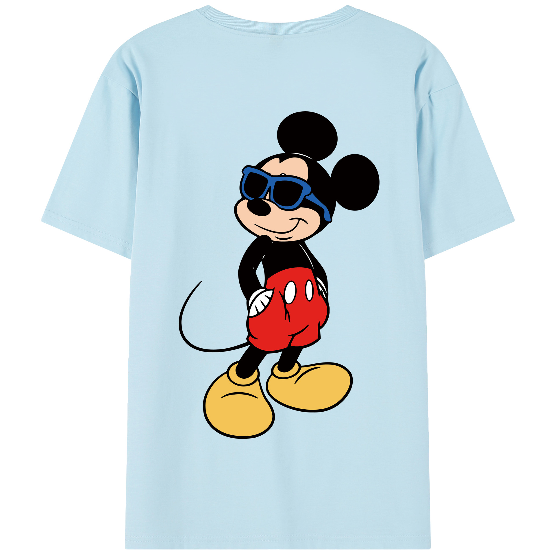 （画像用） ミッキーマウス Mickey Mouse 綿100％半袖Tシャツ（背面プリント）